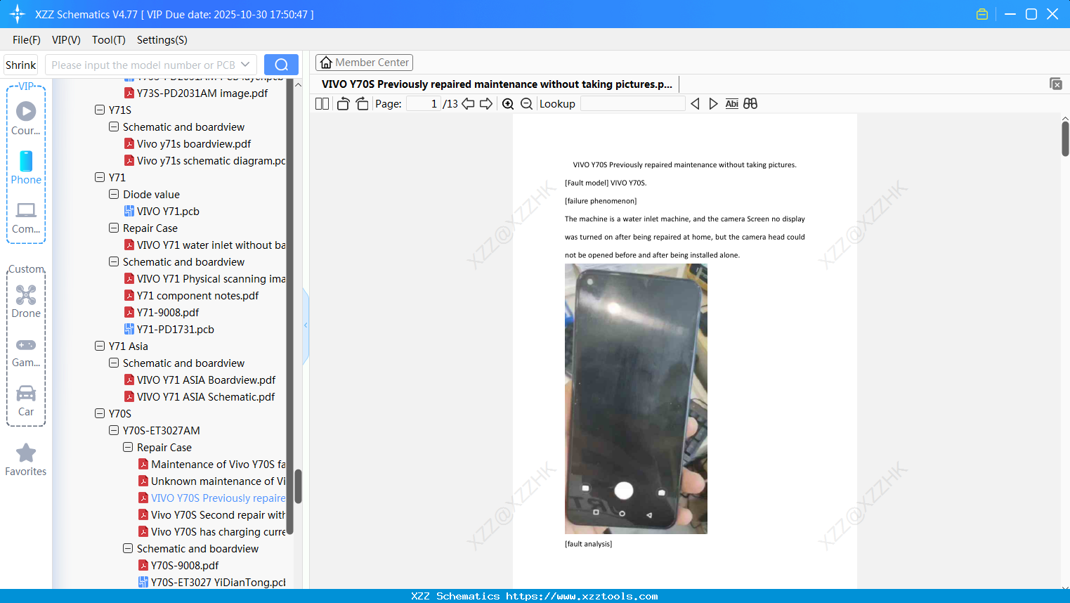 VIVO Y70S Previously Repaired Maintenance Without Taking Pictures